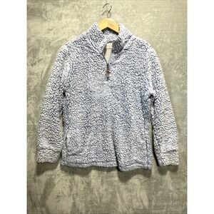 Weatherproof Women's Blue Fleece 1/4 Zip Pullover Sweater Size LARGE